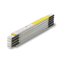 HF 2/10 - wooden folding rule 2m - white/yellow, EC-class 3,..